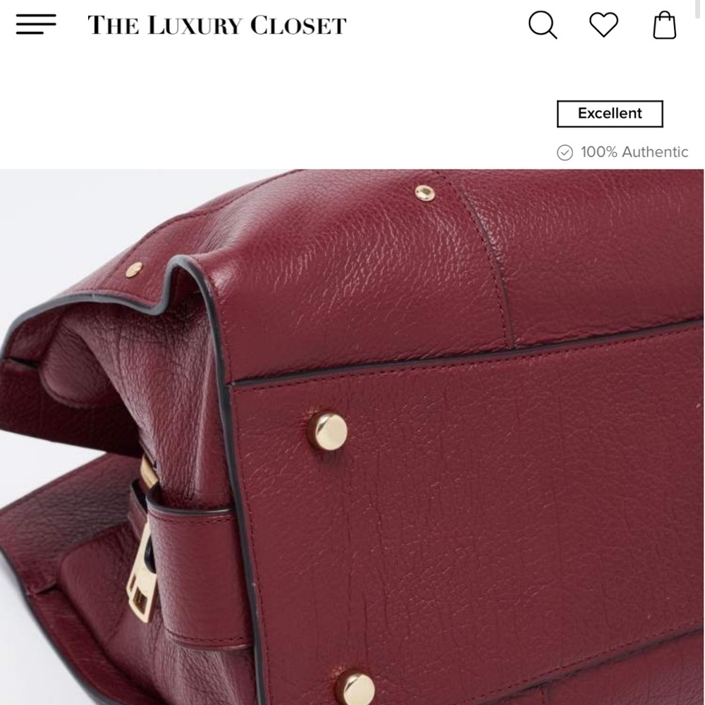 Coach Maroon Leather Satchel - Picture 3 of 8
